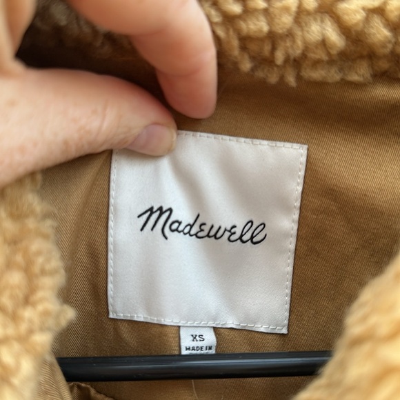 Madewell Tan Teddy Jacket Size Xs - Picture 2 of 5
